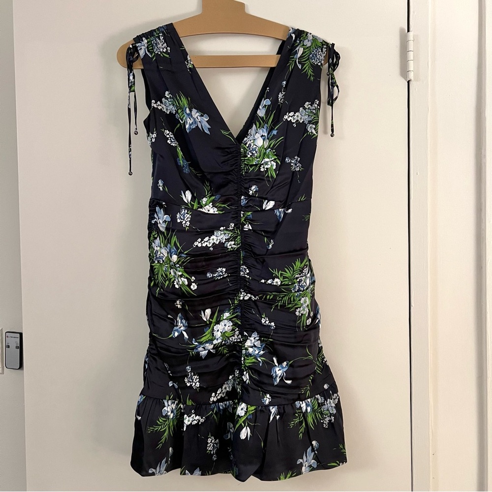Veronica Beard Black Floral Mini Dress
